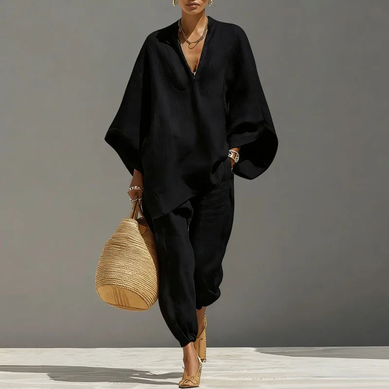 Marlowe | Women's Two-Piece Set with Batwing Sleeves