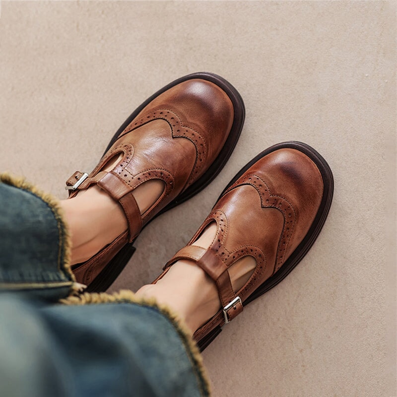 Nina™ | Chic Vegan Leather Mary Jane Sandal