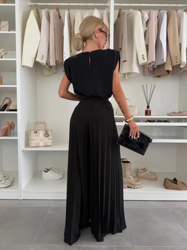 Mirabelle | Women's Sleeveless Top and Wide-Leg Pants Ensemble