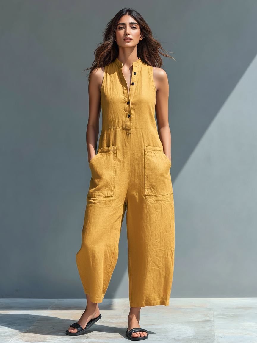 Naomi | Women's Sleeveless Wide-Leg Jumpsuit