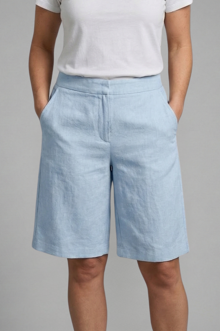 Octavia | Women's Knee-Length High-Waisted Shorts