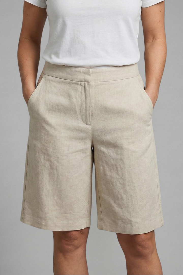 Octavia | Women's Knee-Length High-Waisted Shorts
