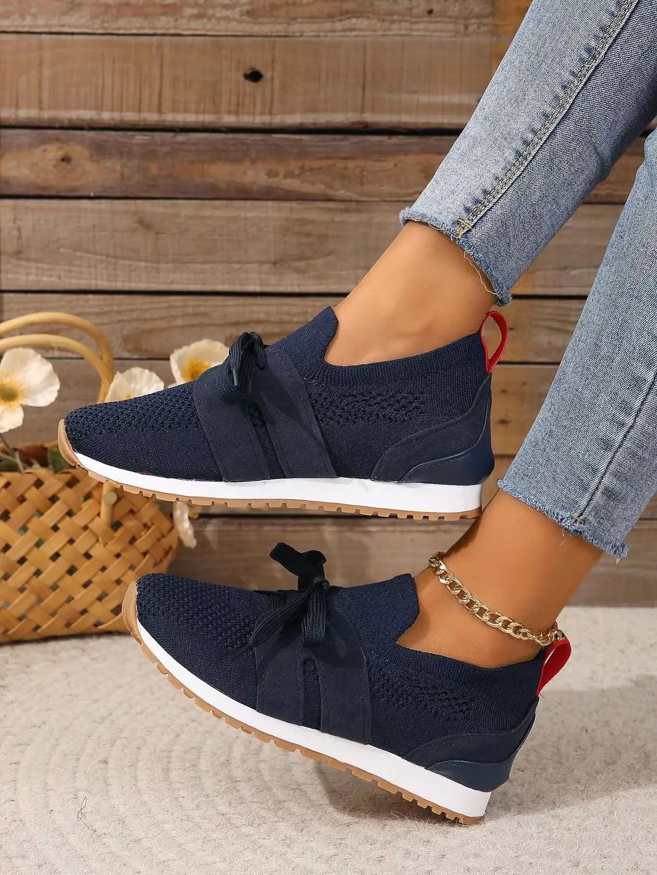 Ophelia | Women's Slip-On Sneakers with Bow Detail