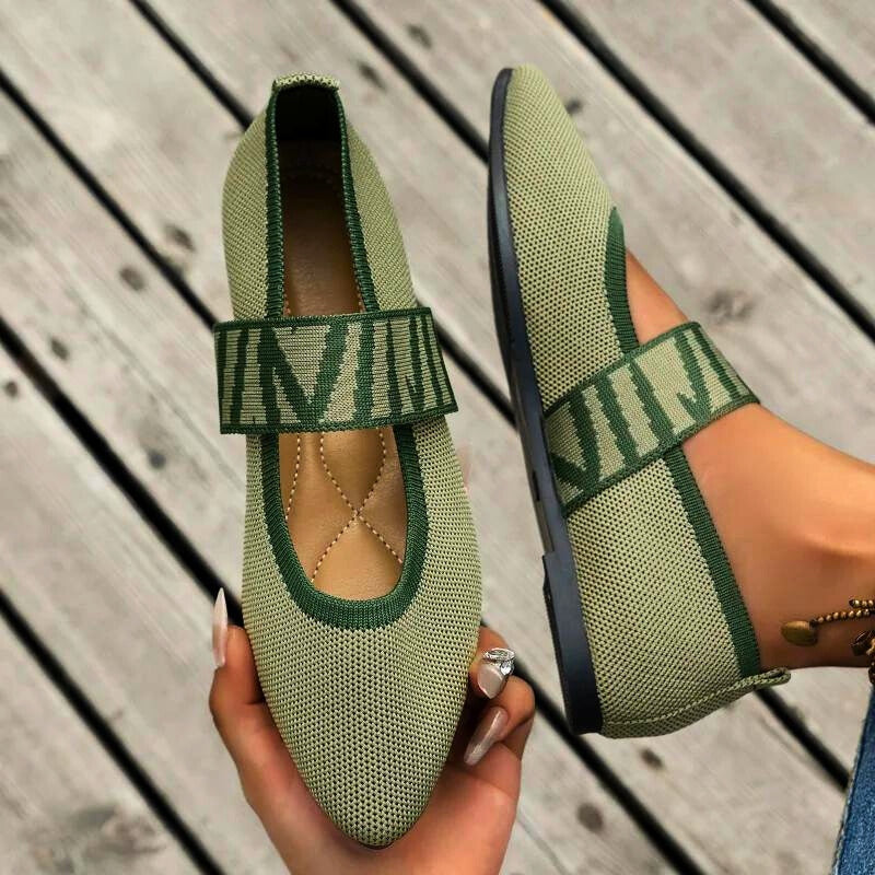 Ophelia | Women's Checkered Mary Jane Flats with Strap