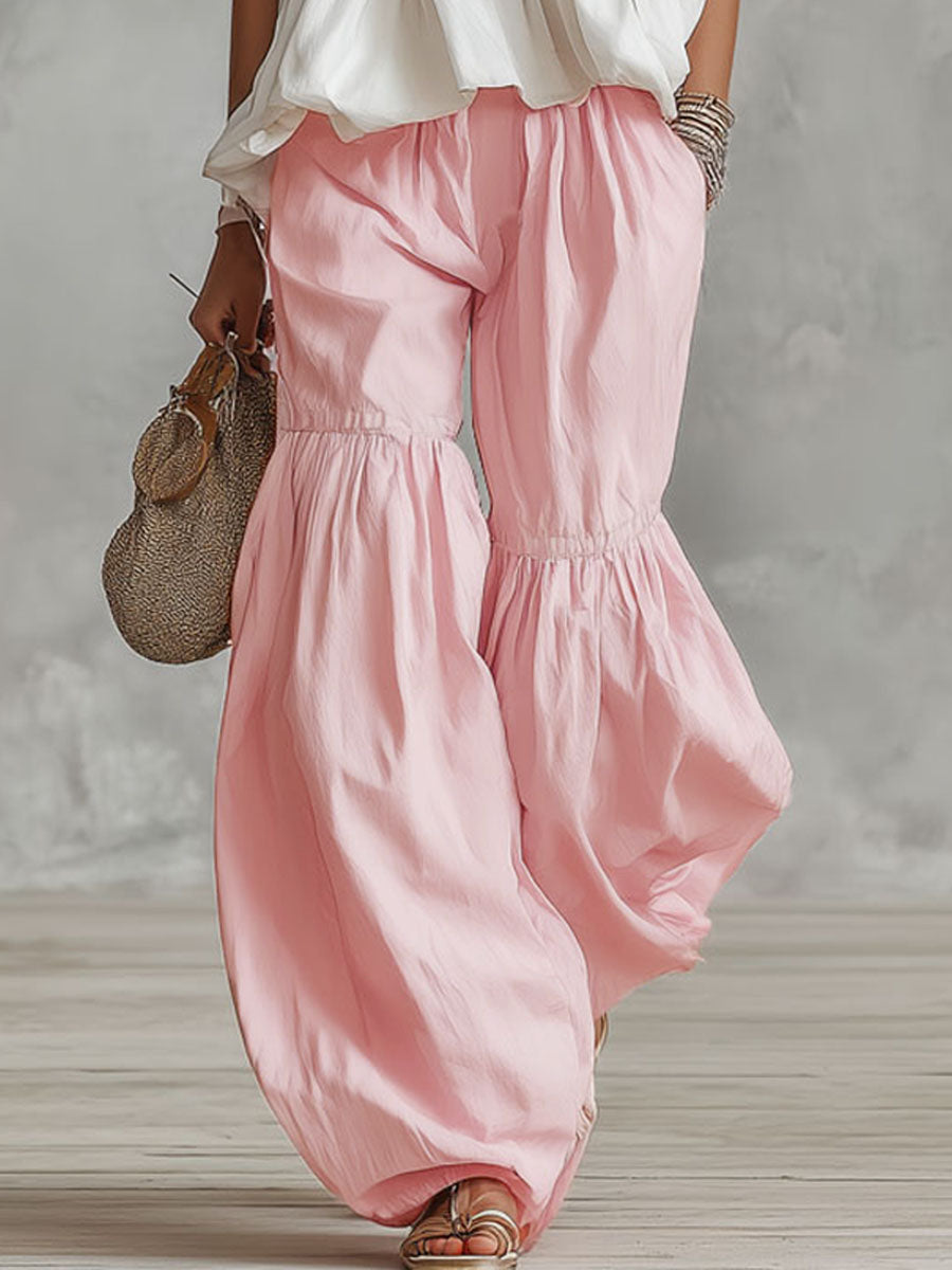 Ophira | Women's Sleeveless Mock Neck Top & Wide Leg Pants Ensemble