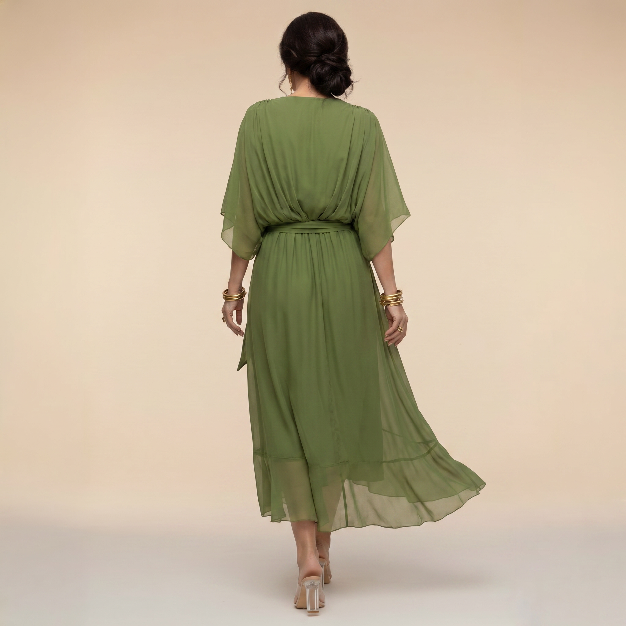 Penelope | Women's V-Neck Wrap Midi Dress" can be rewritten as:

"Penelope | Women's Midi Dress with V-Neck Wrap Design