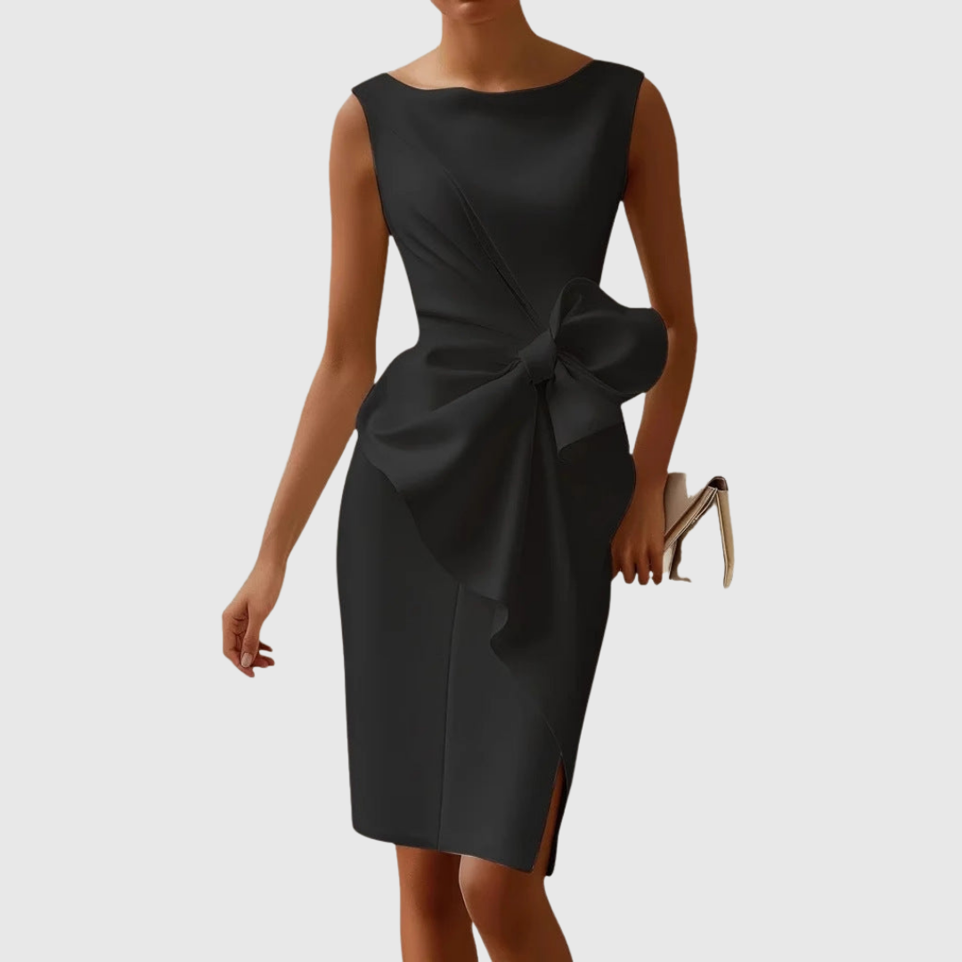 Primrose | Women's Midi Dress with Sleeveless Design and Bow Detail