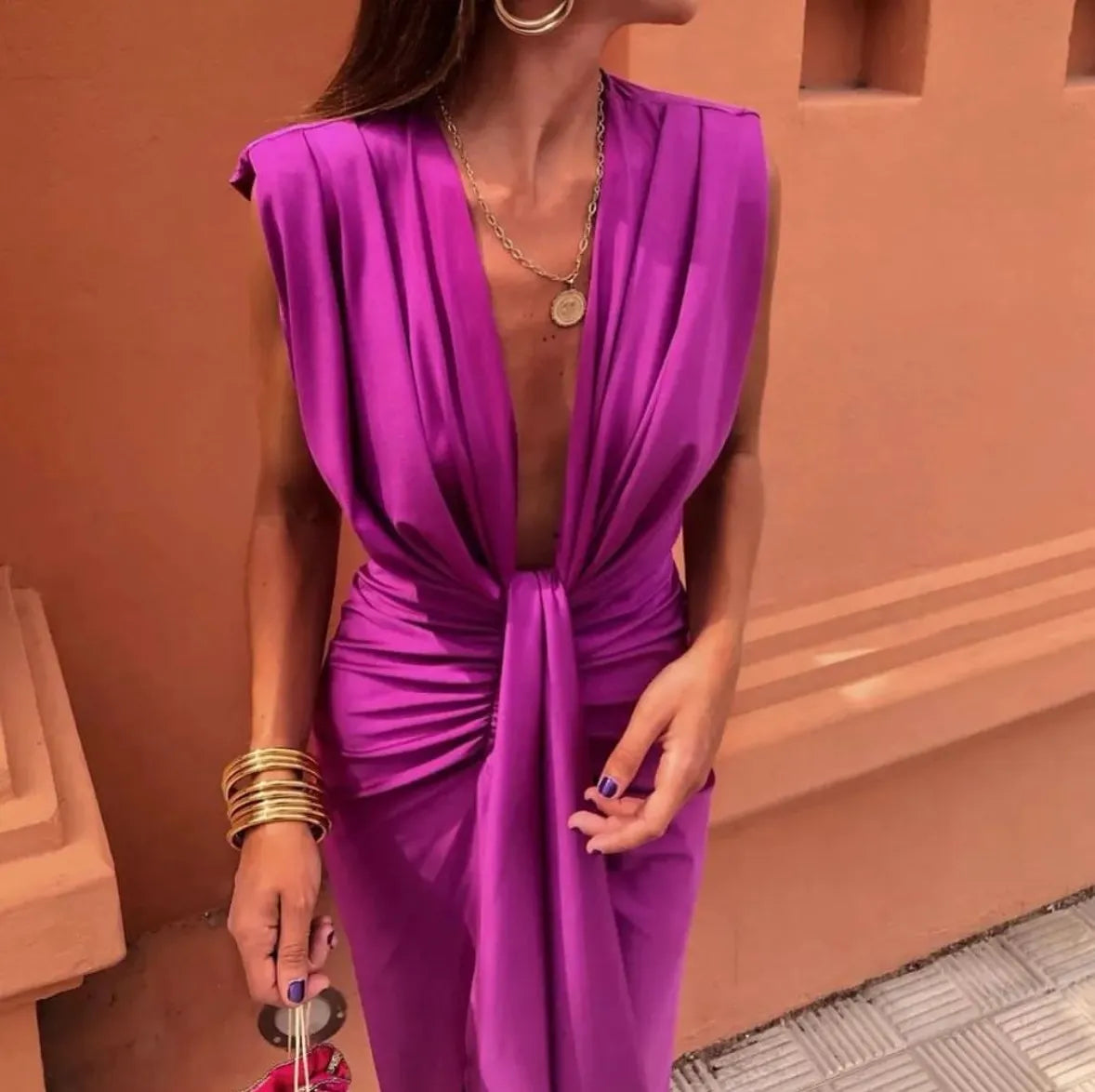 Amelia™ | Elegant Soft Pleated Midi Dress