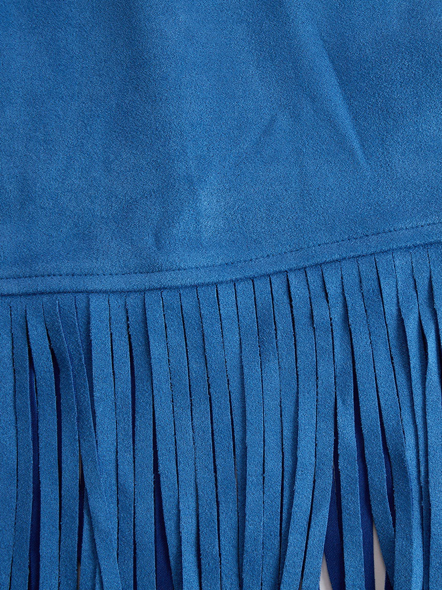 Ramona | Women's Western-Inspired Fringe Zip Mini Dress