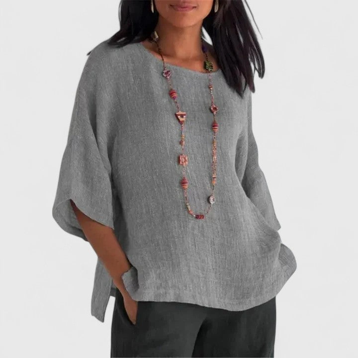 Serena | Women's 3/4 Sleeve Round Neck Blouse