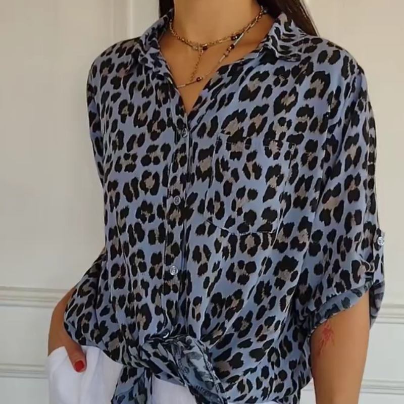 Charlene™ | Chic Leopard Print Top