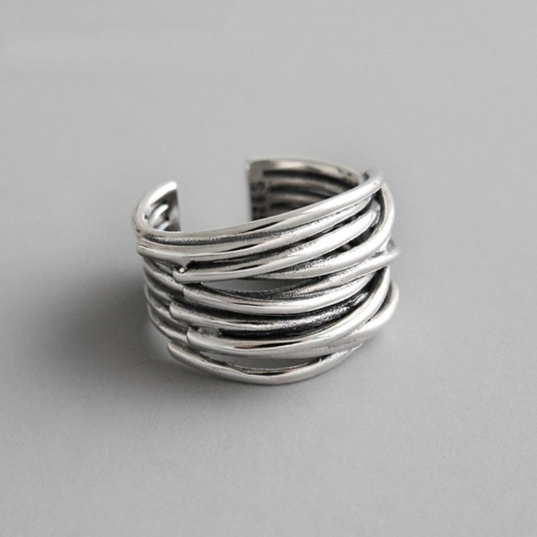 Sylvian™ | Adjustable Layered Ring in Sterling Silver