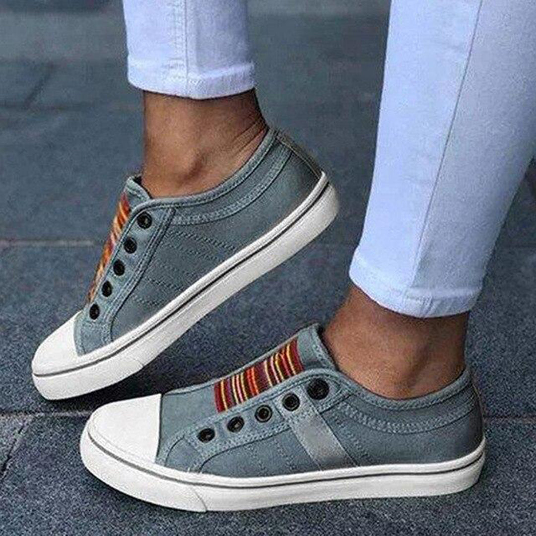 Thea | Women's Striped Slip-On Sneakers