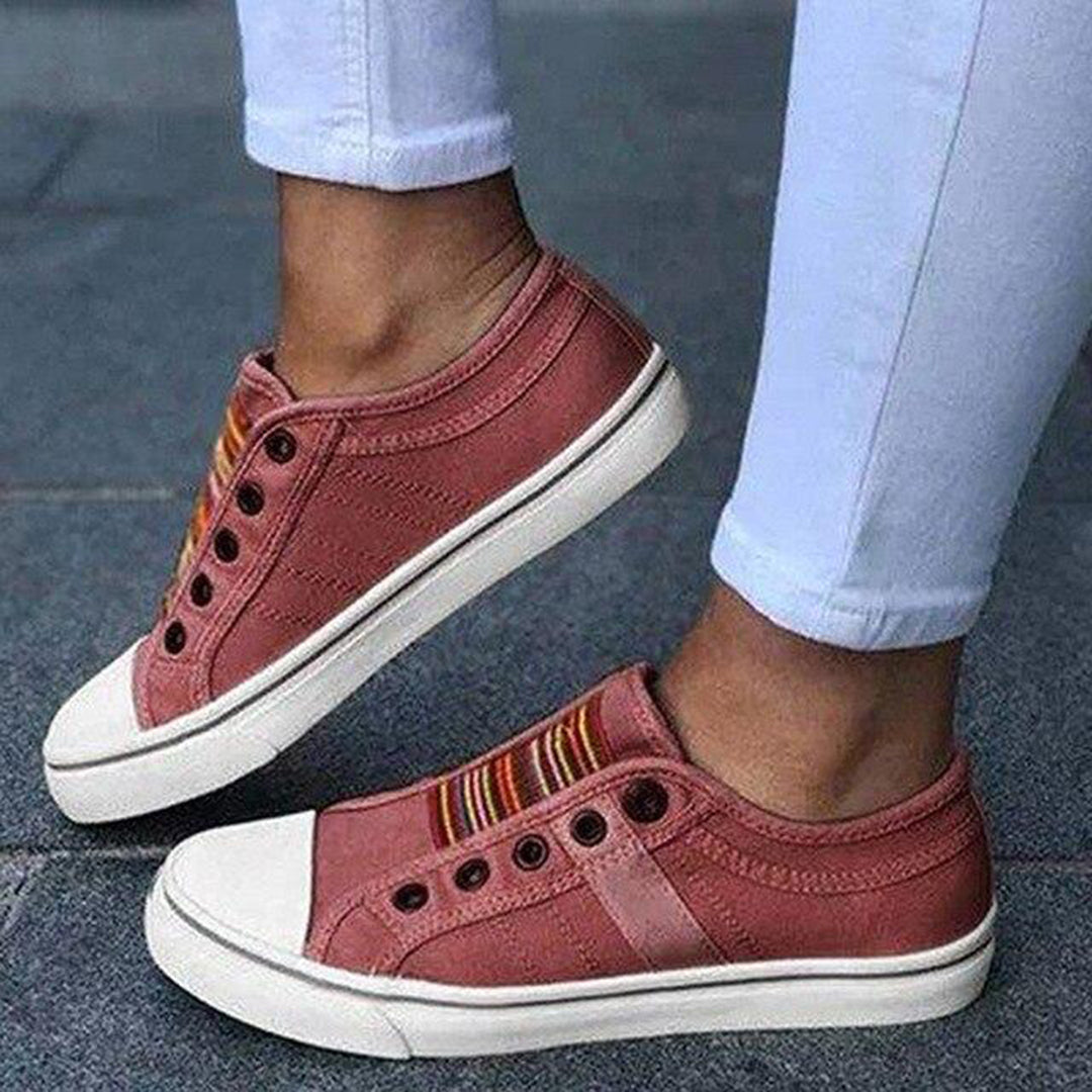 Thea | Women's Striped Slip-On Sneakers