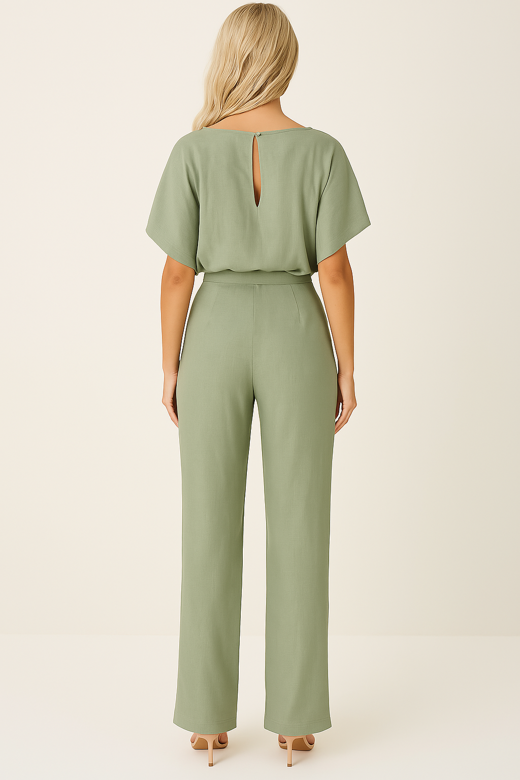 Thea | Women's Short Sleeve Wide Leg Jumpsuit