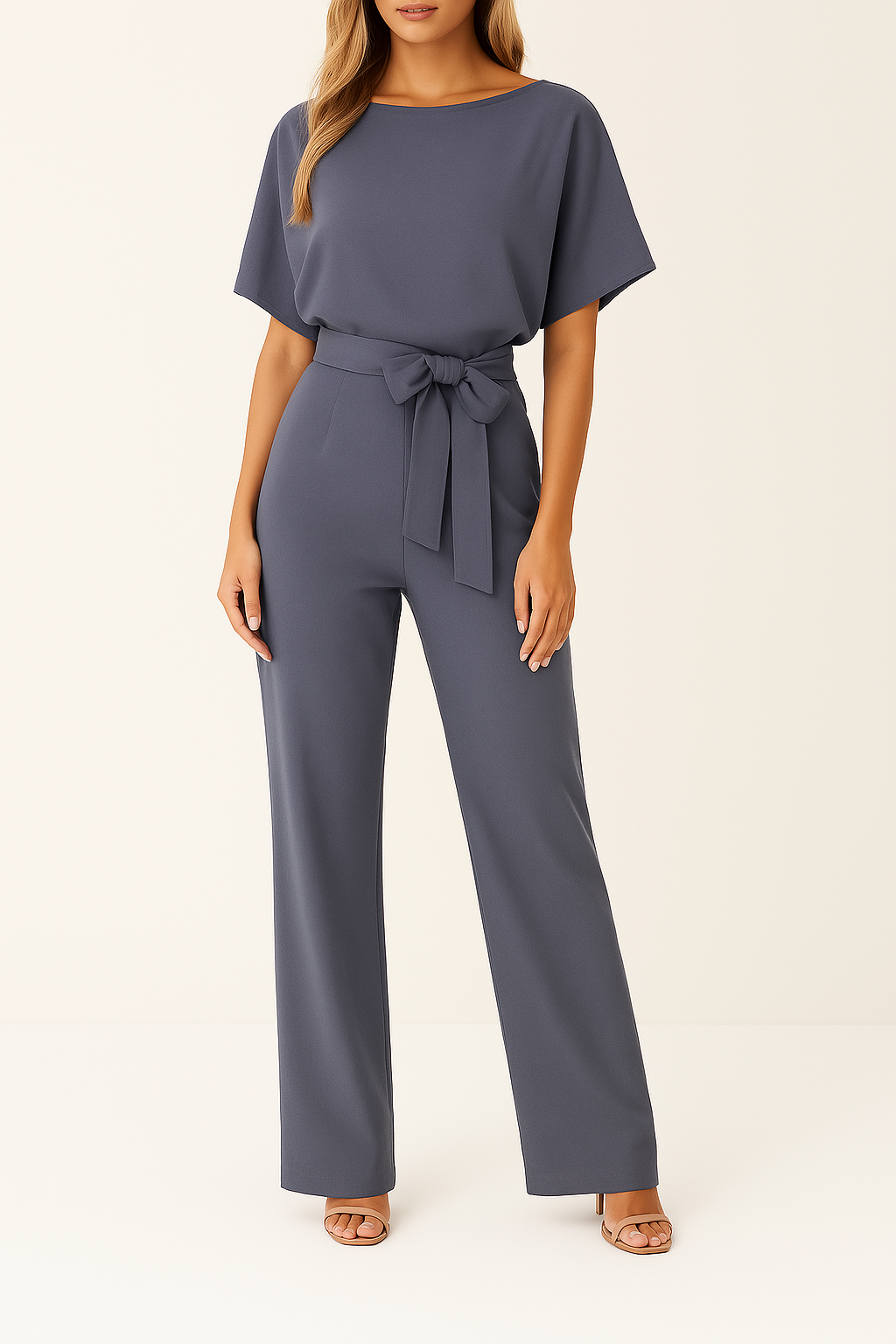 Thea | Women's Short Sleeve Wide Leg Jumpsuit