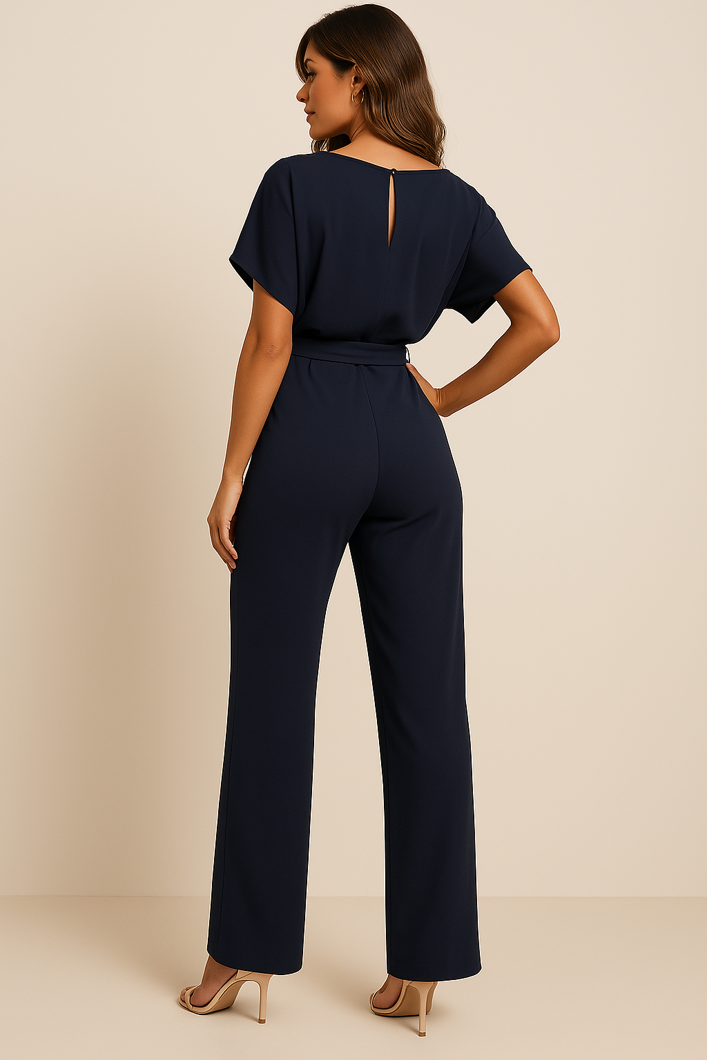 Thea | Women's Short Sleeve Wide Leg Jumpsuit