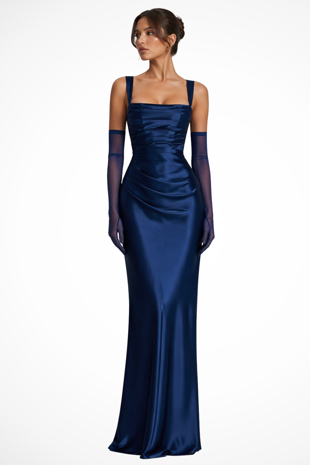 Valentina | Women's Square Neck Maxi Dress for Evening Elegance