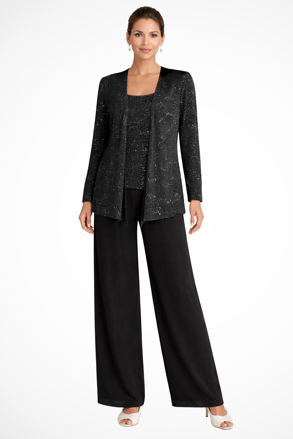 Veronica | Women's Three-Piece Wide-Leg Pant Suit with Jacket