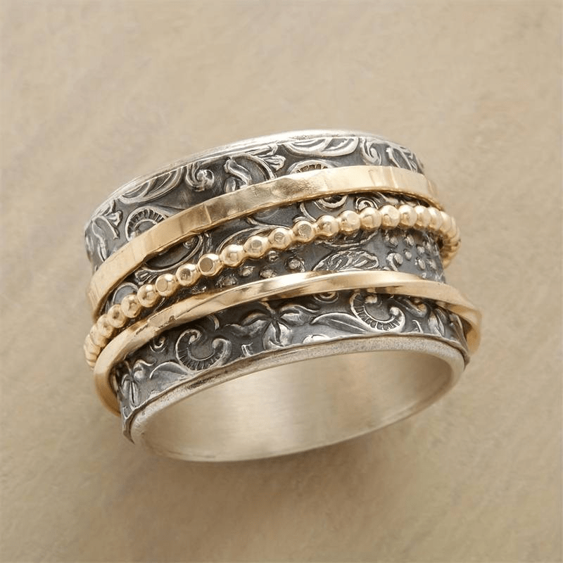 Aurelian™ | Classic Vintage Gold and Silver Antique Ring