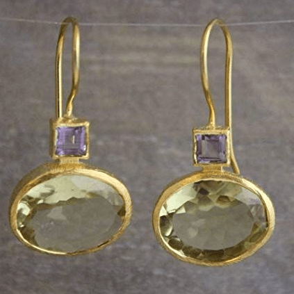 Emerelle™ | Retro Green Crystal Gold Earrings