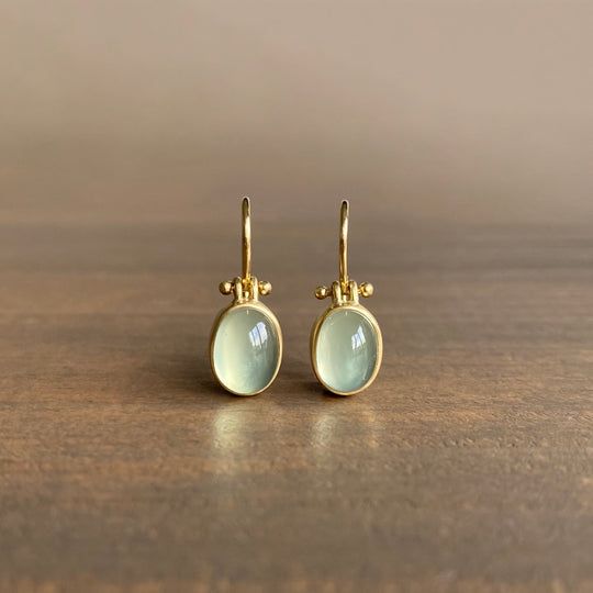 Celestia™ | Retro Green Moonstone Earrings