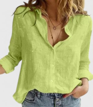 Winifred | Women's Long Sleeve Floral V-Neck Top