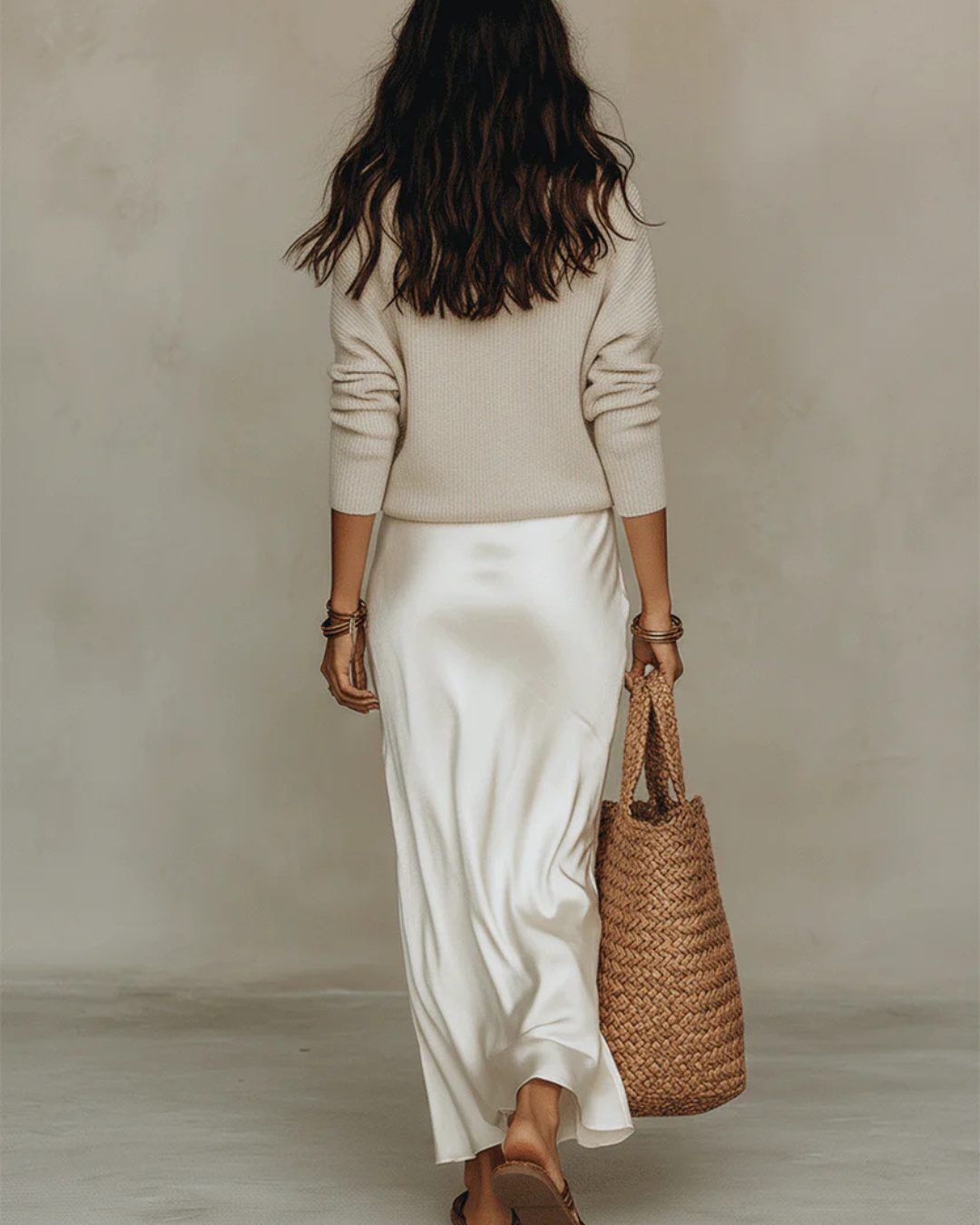 Ximena | Women's V-Neck Midi Sweater Set - Two Piece