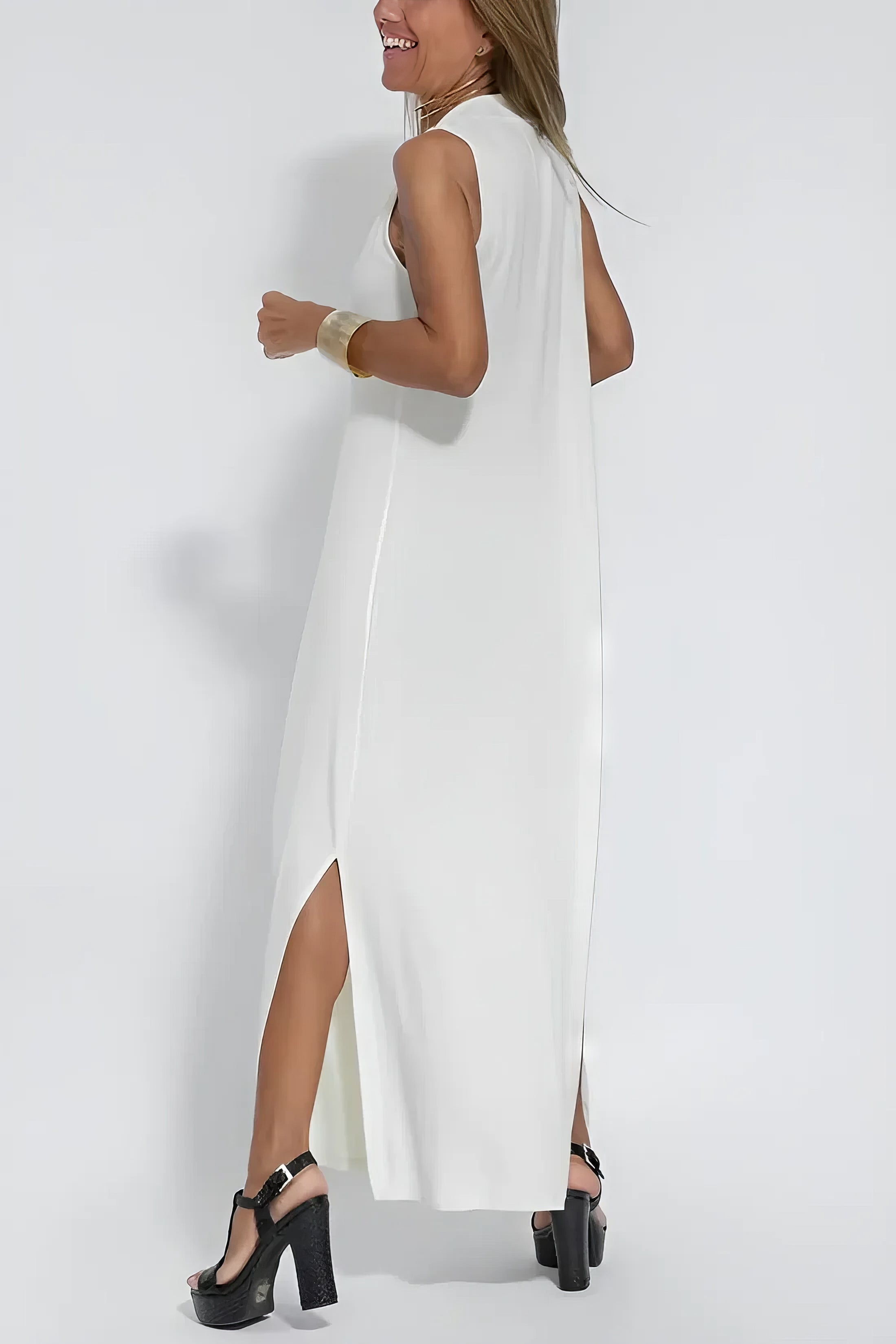 Juno™ | Chic Long Dress with Matching Cardigan