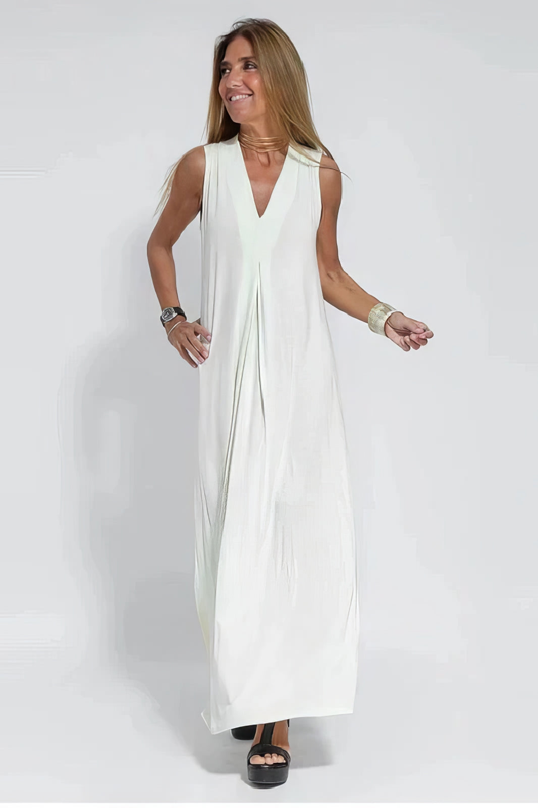 Juno™ | Chic Long Dress with Matching Cardigan