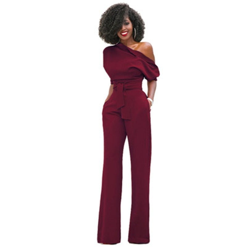 Zara | Women's Off-Shoulder Wide-Leg Jumpsuit