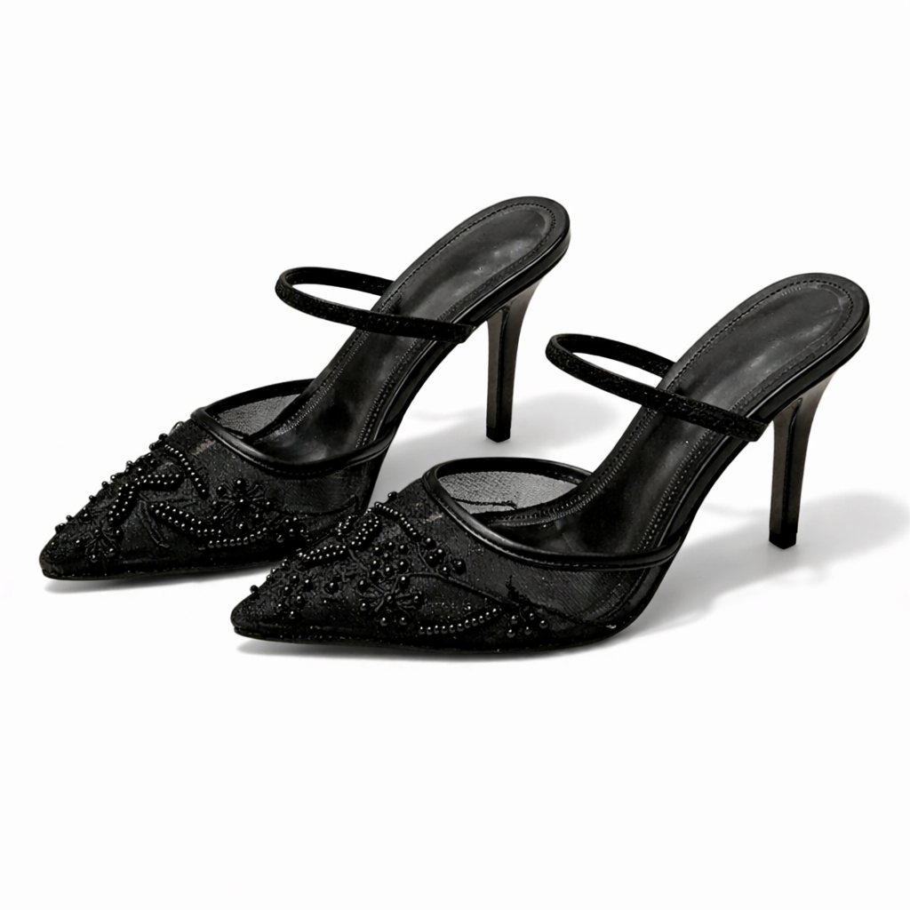 Zephyr | Women's Embroidered Slingback Kitten Heels
