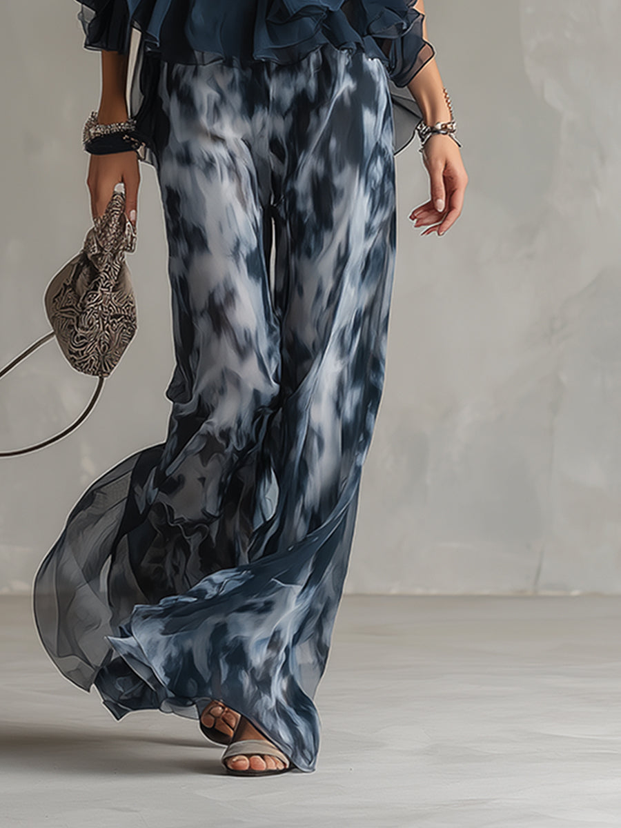 Zephyra | Women's Halter Neck Wide Leg Two-Piece Outfit